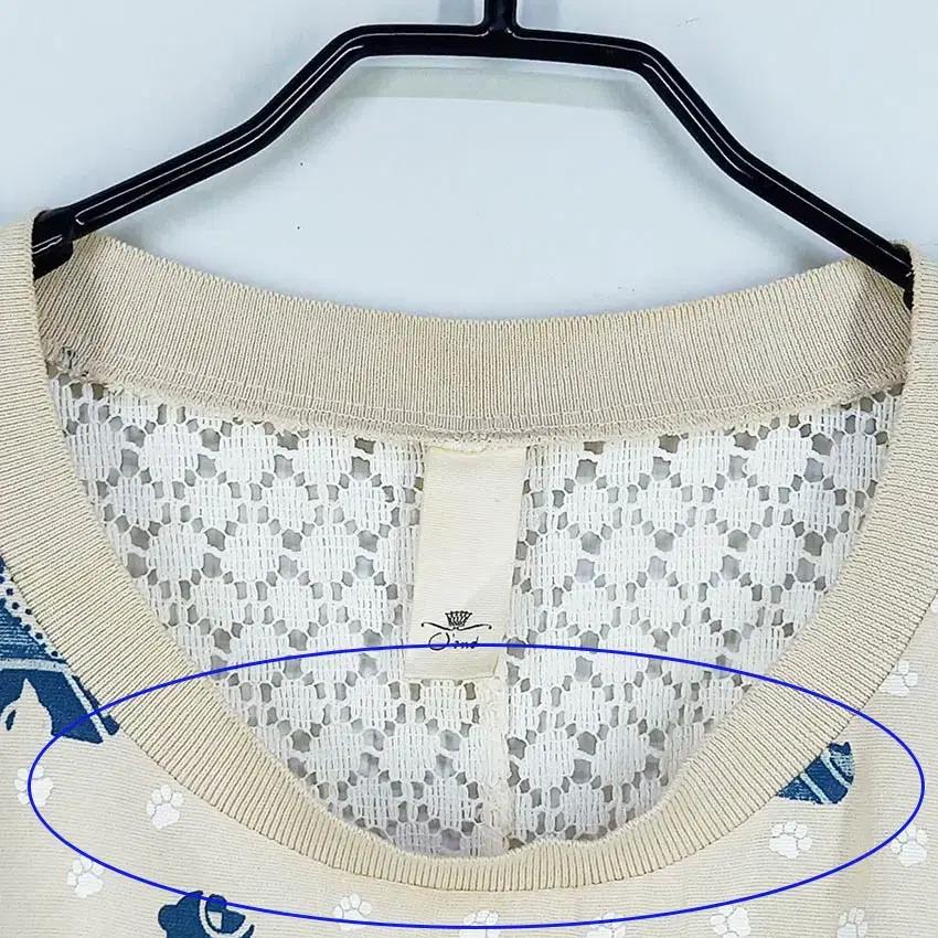 오즈세컨 여성 백레이스펀칭 민소매티 베이지55 (HU39005) 7