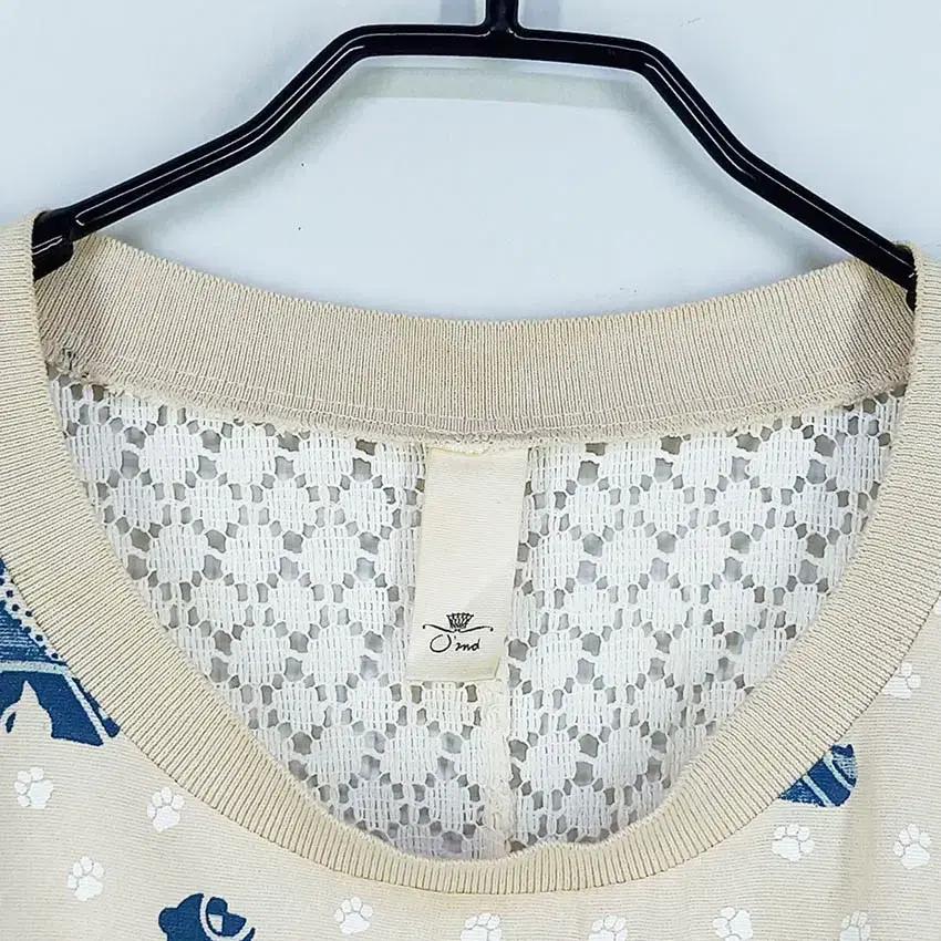 오즈세컨 여성 백레이스펀칭 민소매티 베이지55 (HU39005) 5