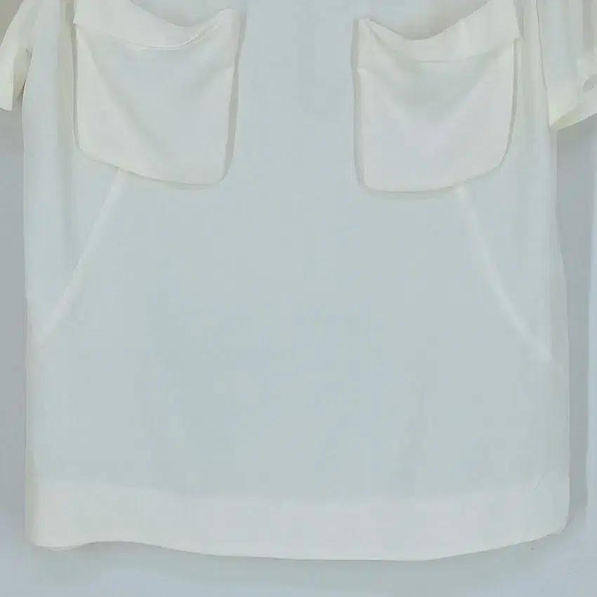 주크 여 버튼데코 쉬폰 반팔블라우스 아이보리55 (HU23626) 5