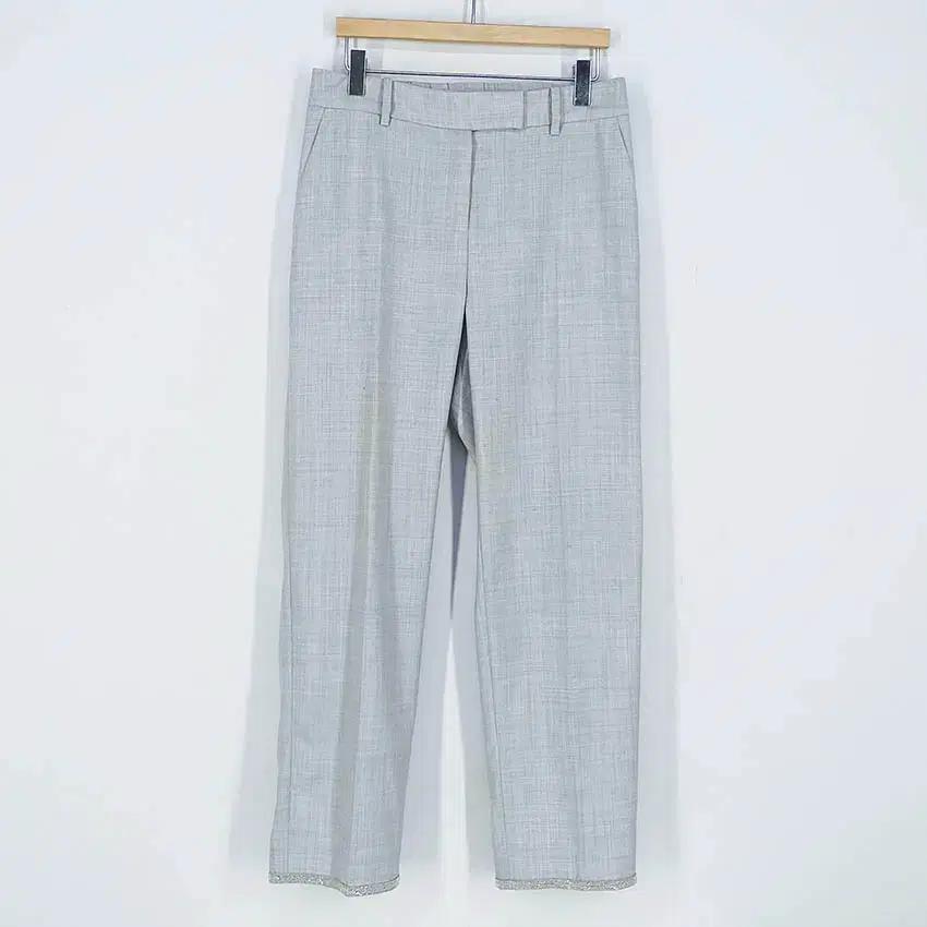 GIOVEDI 여성 밑단징 춘하 얇은슬랙스 그레이55 (HU38847) 2