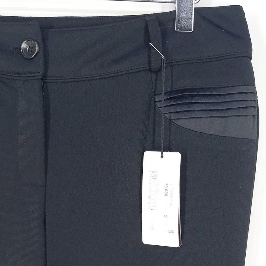 디아 여성 일자 스판끼 춘하 슬림핏팬츠 블랙 (HU38841) 4