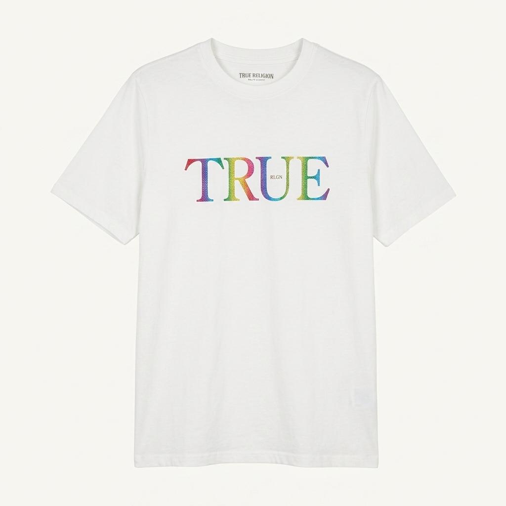 트루릴리젼 여 빅로고 라운드반팔티 화이트95 (HU33592) 1