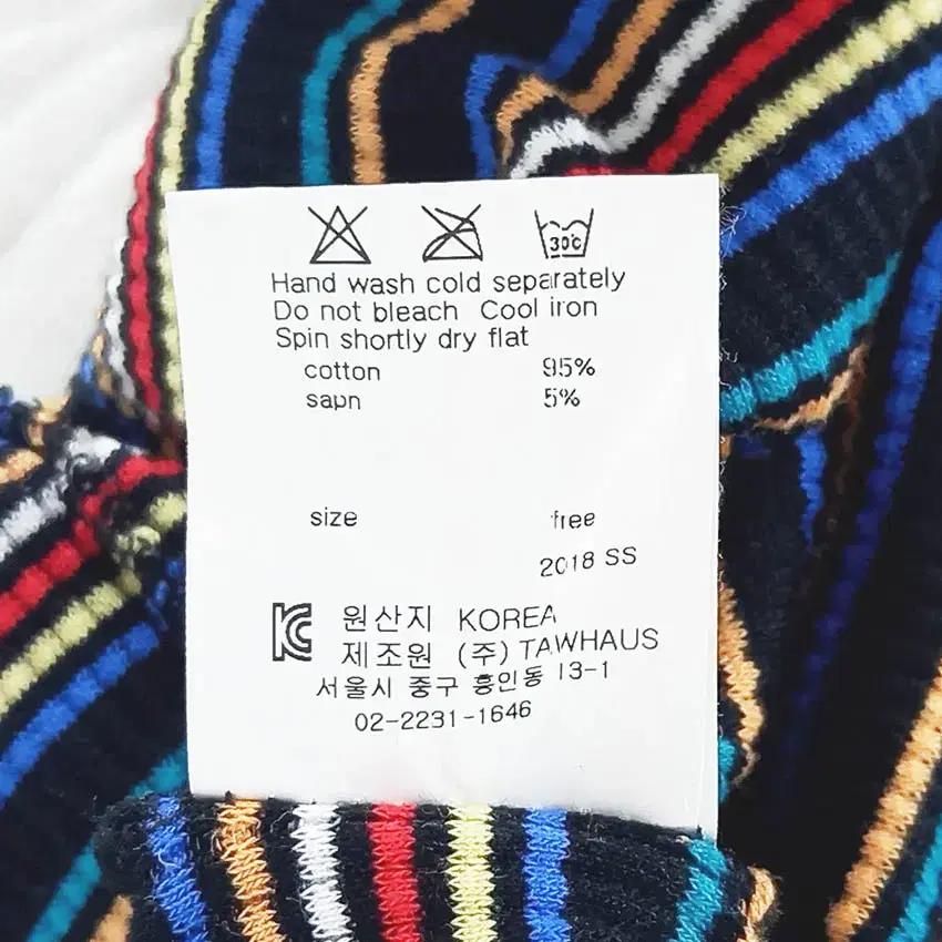 디어스토커 춘하 배색 신축성 니트 미니원피스 블랙 (HU38793) 6