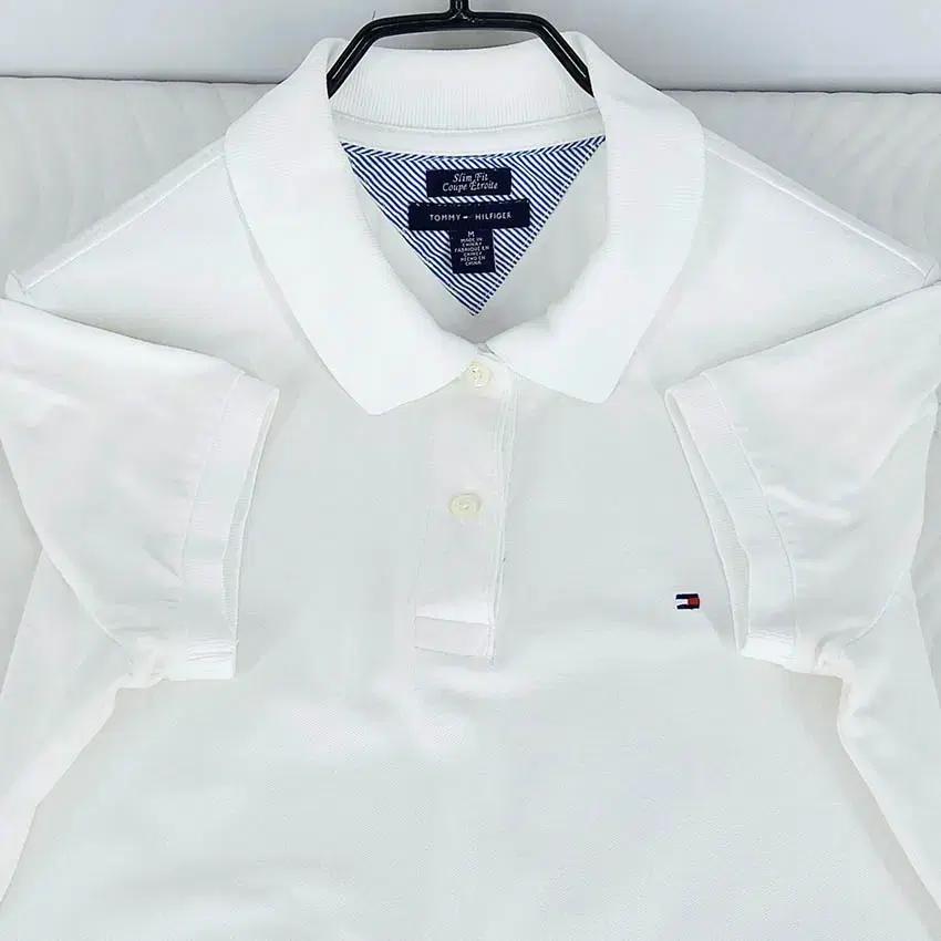 타미힐피거 여성 베이직 카라반팔티 연아이보리 (HU38738) 4