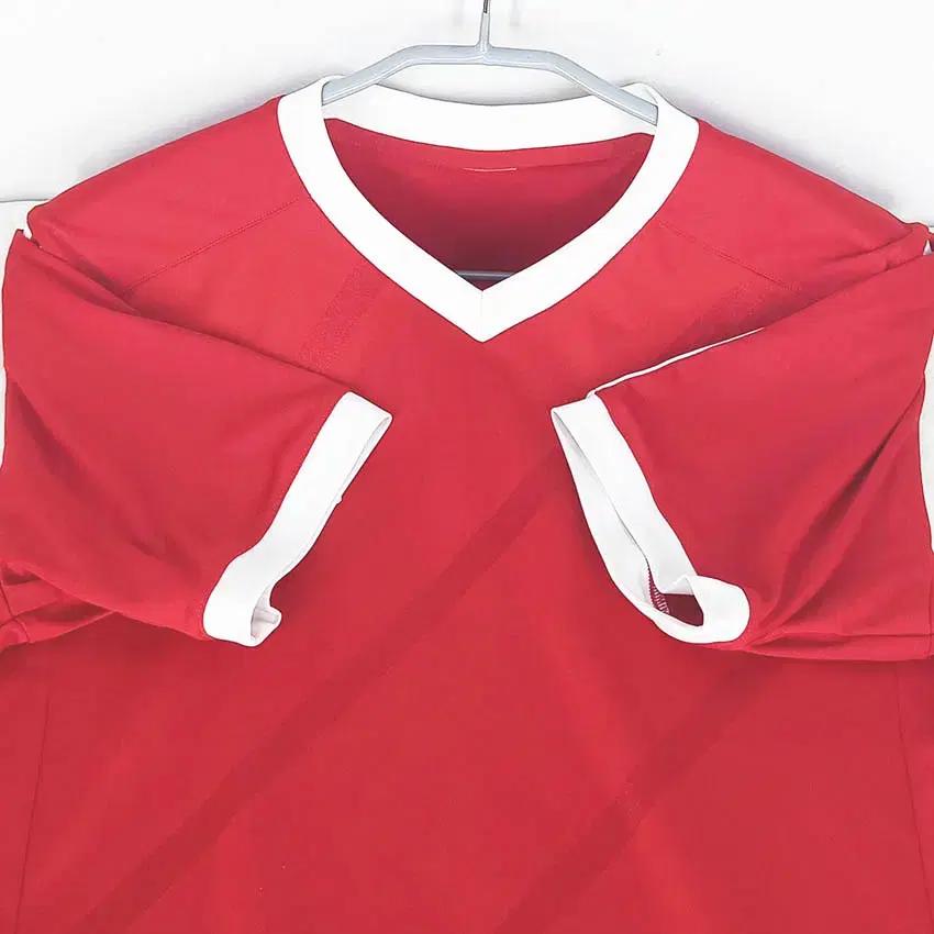 아디다스 남성 로고자수 TABE14 JSY반팔티 레드95(HU38509) 4