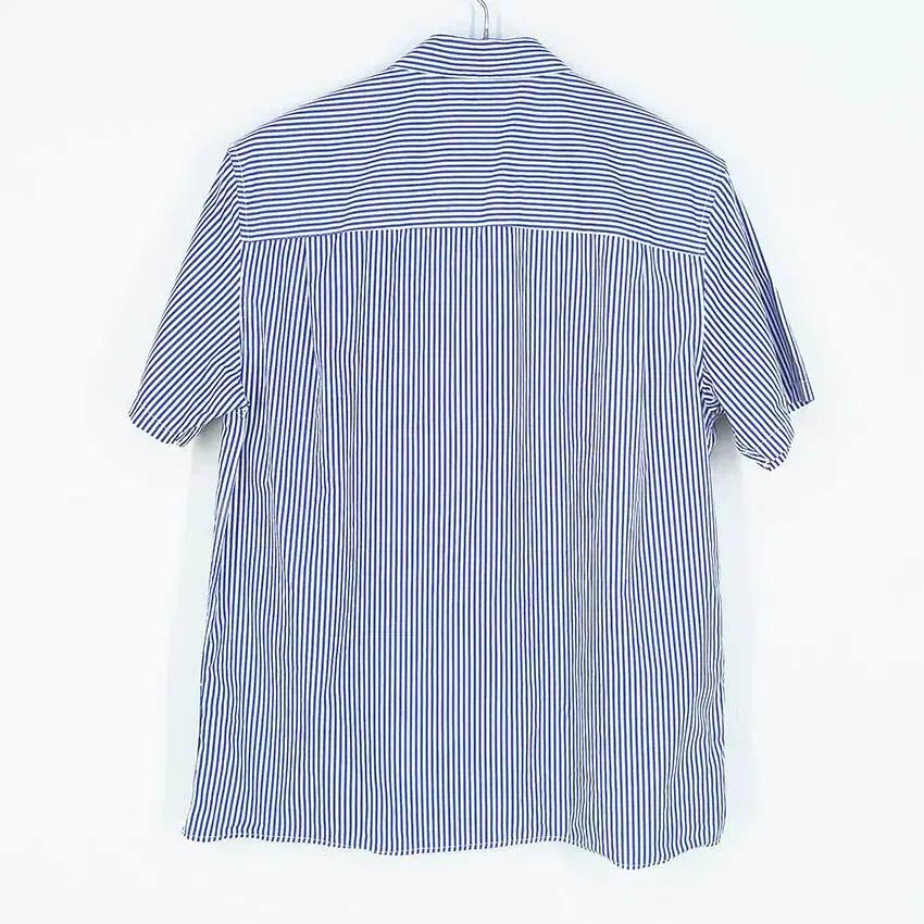 남성 스트라이프 반팔셔츠 블루95 (HU38376) 3