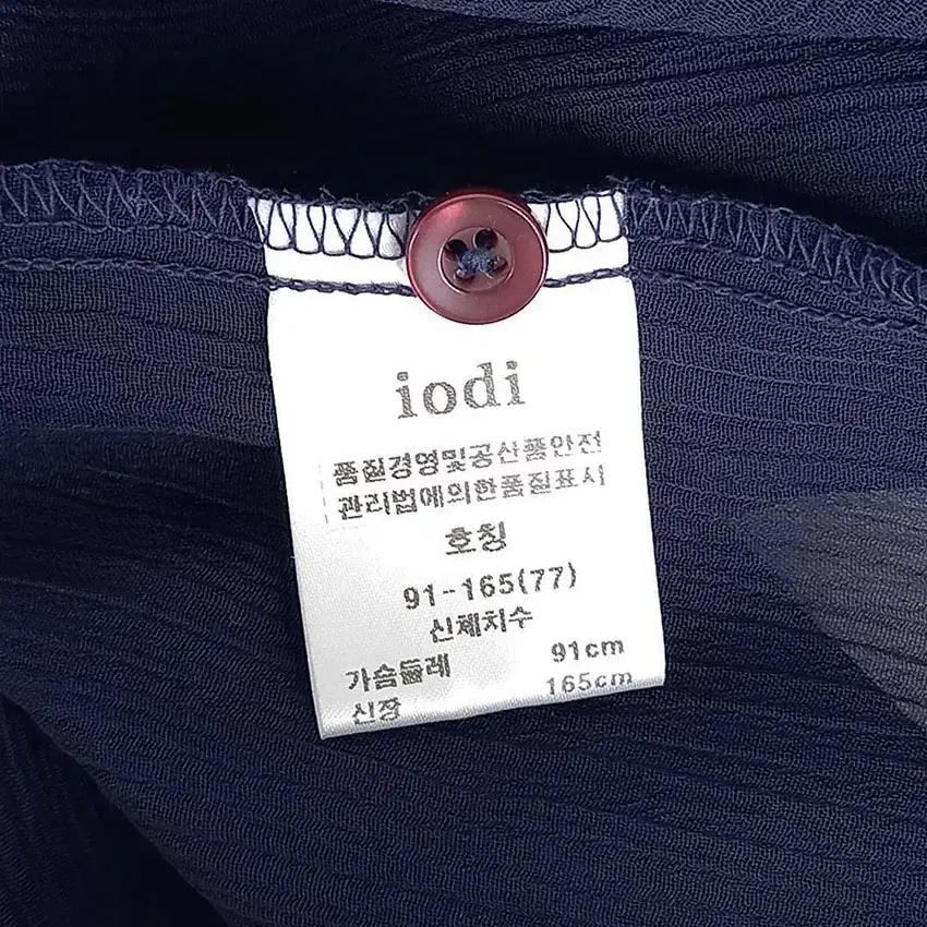iodi 김동수 여 새틴카라 시스루 블라우스 네이비 (HU32157) 8