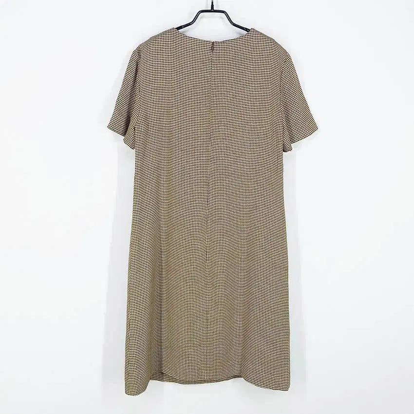 탈봇 여성 패턴 춘하 반팔 얇은 미디원피스 베이지 (HU38263) 3