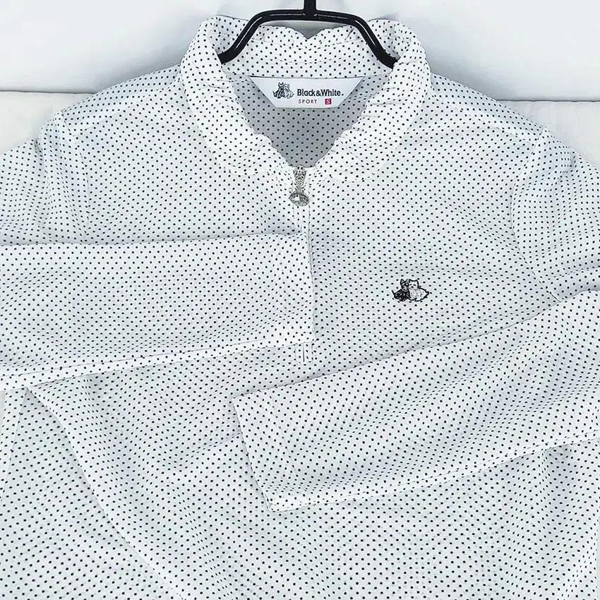 블랙앤화이트 여성 여름 스판 시스루긴팔티 화이트80 (HU38236) 4