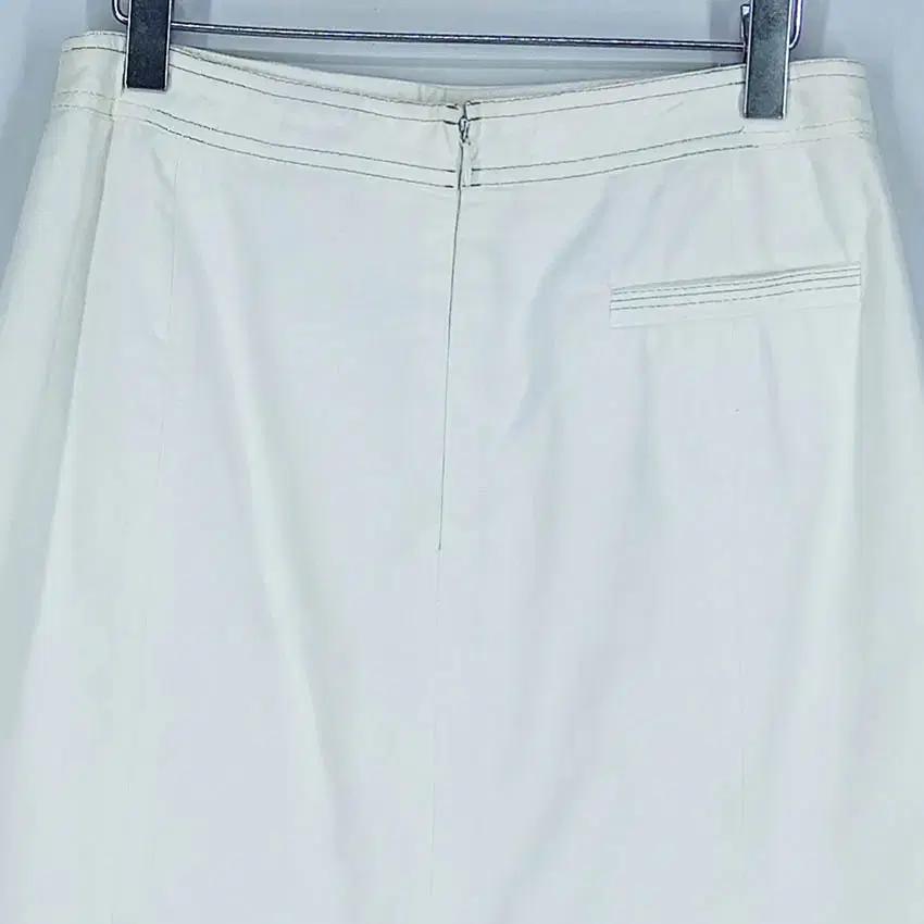 막스마라 여성 슬림핏 미디스커트 아이보리 (HU38159) 4