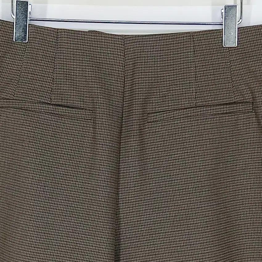 자라 여성 춘하 잔체크 미니팬츠 브라운28 (HU38209) 4