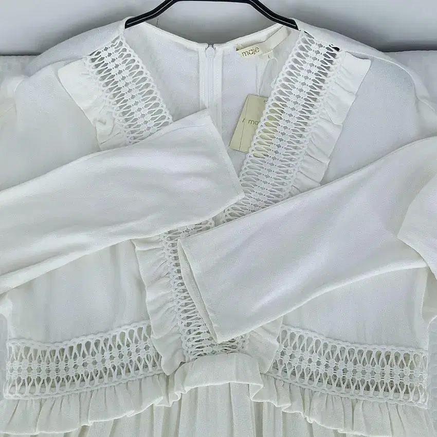 마쥬 비스코스 펀칭레이스 미니원피스 화이트1 (HU22710) 6