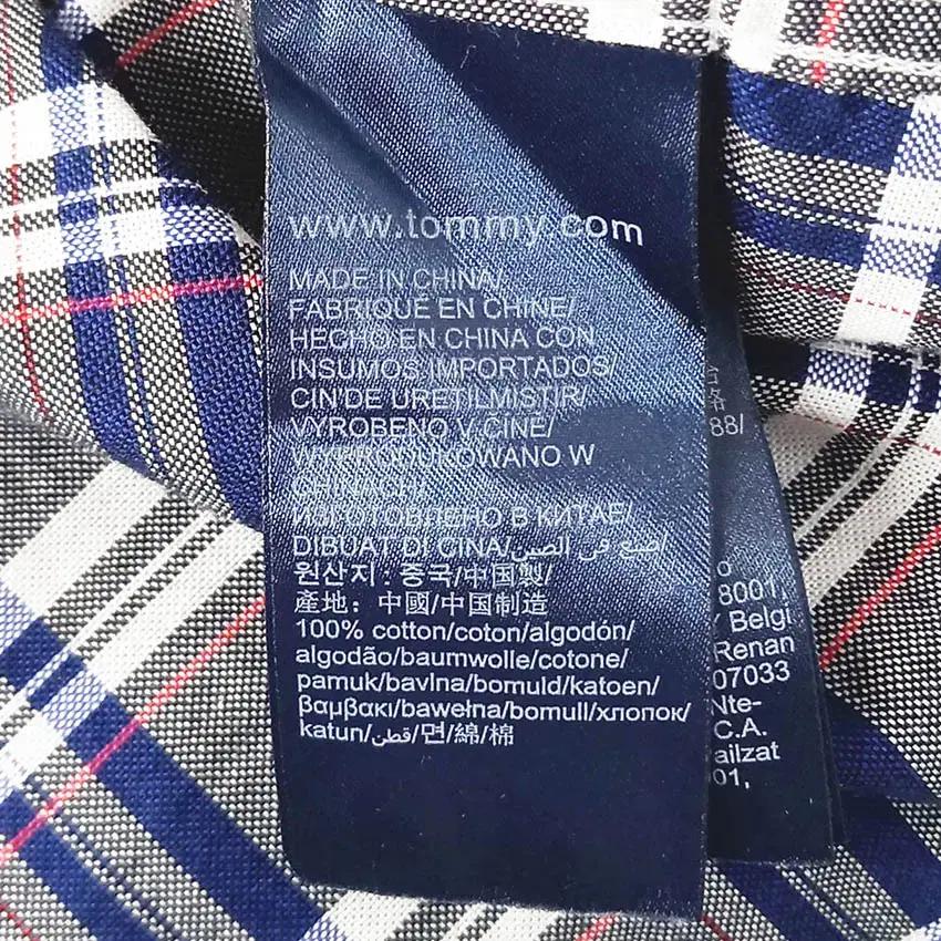 타미힐피거 남성 넥로고 체크 긴팔셔츠 그레이M (HU38052) 6