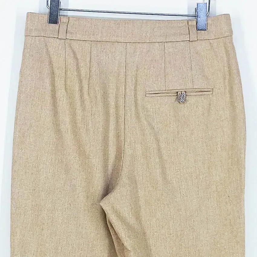 마인 여성 하이웨스트 얇은모직 춘추 슬랙스 베이지 (HU38000) 4