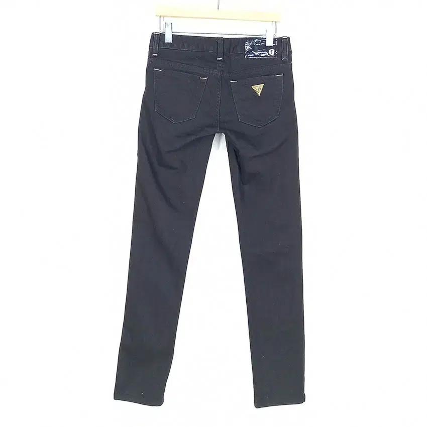 게스 여성 골드메탈 슬림핏 골반 데님팬츠 블랙 (HU37991) 3
