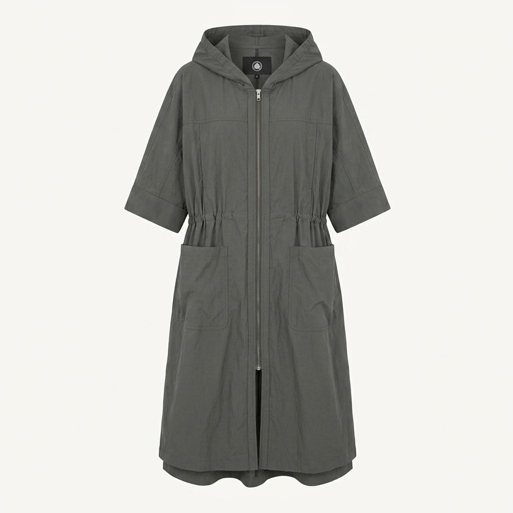 보니스팍스 여성 가오리핏 바스락 롱자켓 카키85 (HU37939) 1