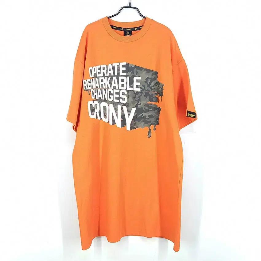 CRONY 여성 춘추 프린팅 반팔원피스 오렌지L (HU37893) 2