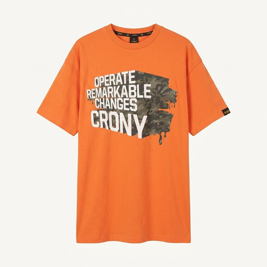 CRONY 여성 춘추 프린팅 반팔원피스 오렌지L (HU37893) 1
