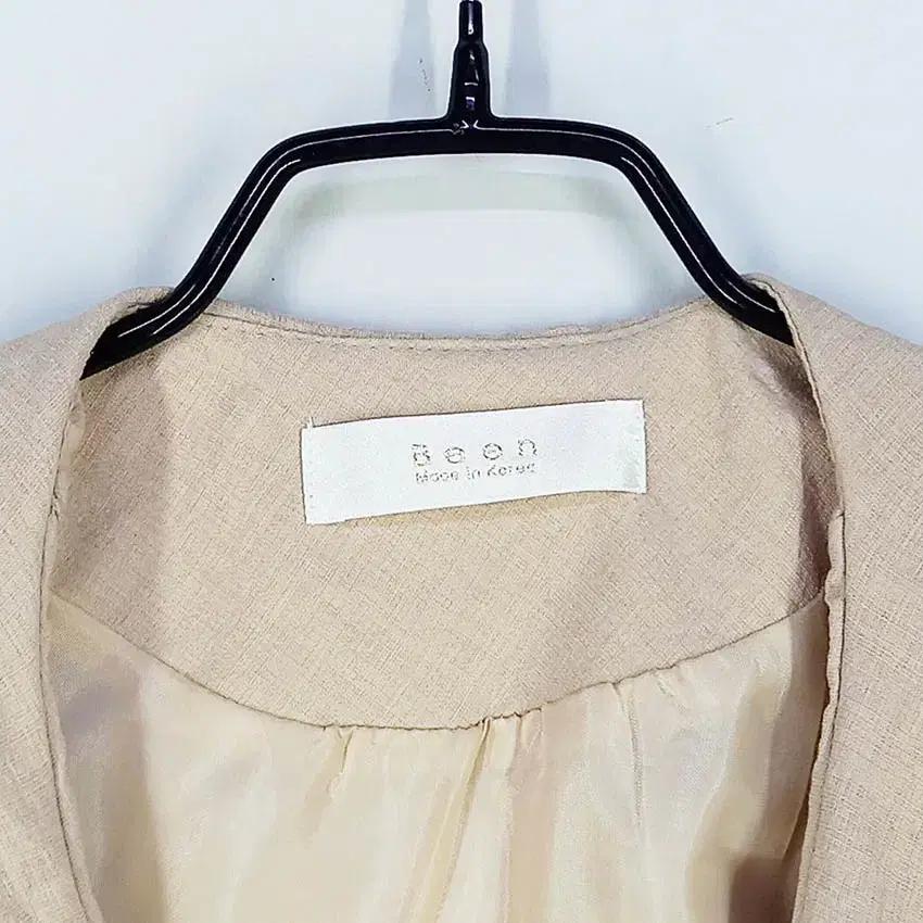 빈 여성 빅카라 핀턱 반팔원피스 베이지 (HU37797) 5