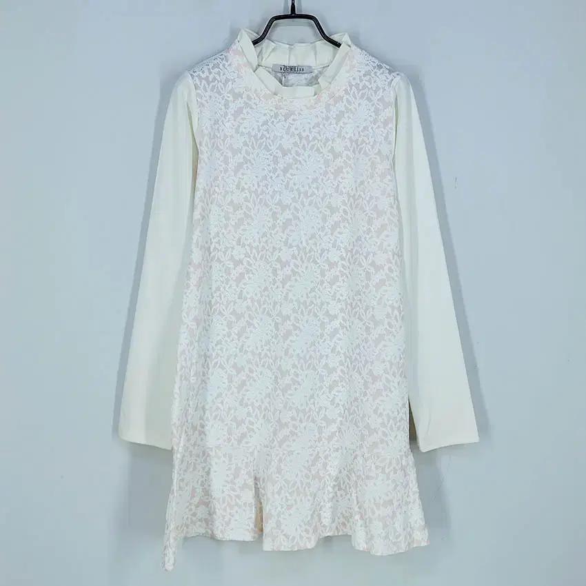 블루레이스 여성 춘추 레이스 스판끼 롱티셔츠 핑크 (HU37778) 2