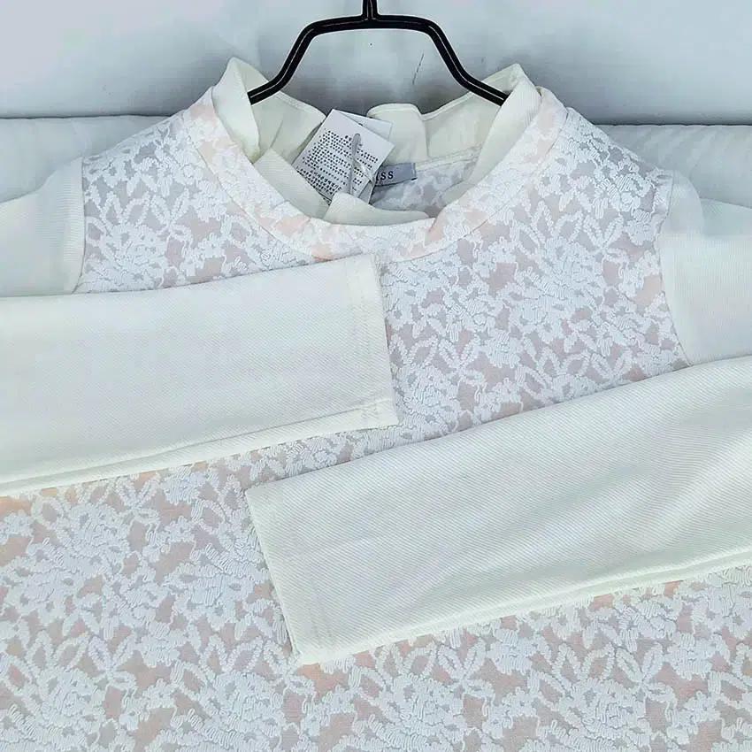블루레이스 여성 춘추 레이스 스판끼 롱티셔츠 핑크 (HU37778) 4