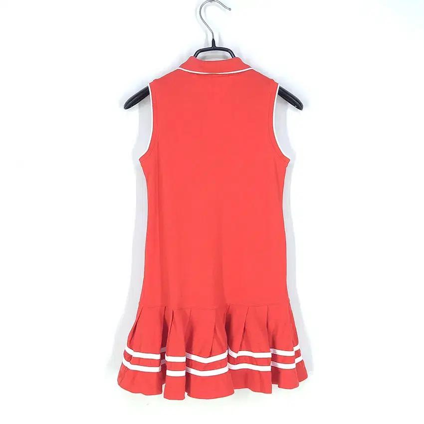 타미힐피거 아동 배색 카라 민소매원피스 다홍6 (HU32675) 3