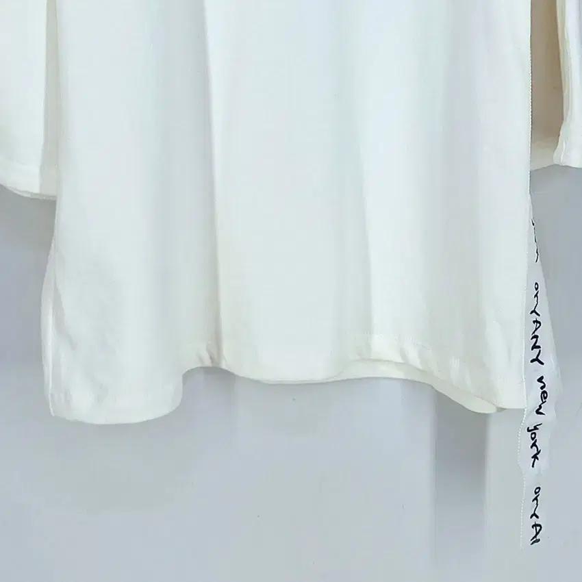 오야니 여성 춘추 루즈핏 8부소매 티셔츠 연크림 (HU37722) 3
