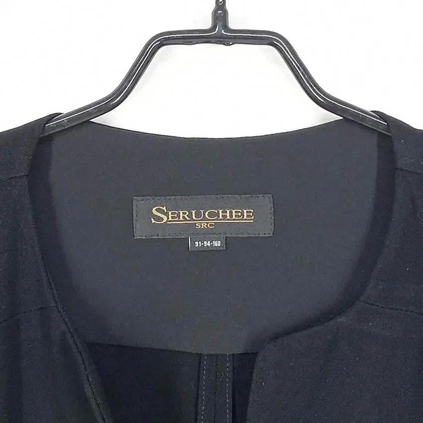 세루치 여성 하늘하늘 얇은폴리 민소매자켓 블랙91 (HU37696) 5