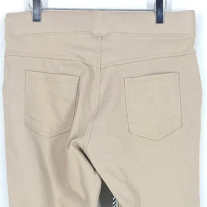 라코스테 여성 슬림핏 스판 밴딩팬츠 베이지L (HU37582) 4