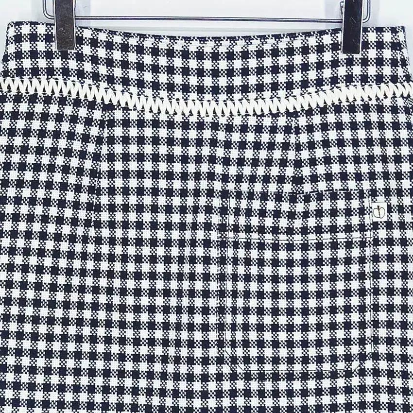 JSNY 여성 체크배색 춘추 미니스커트 네이비67 (HU37570) 4