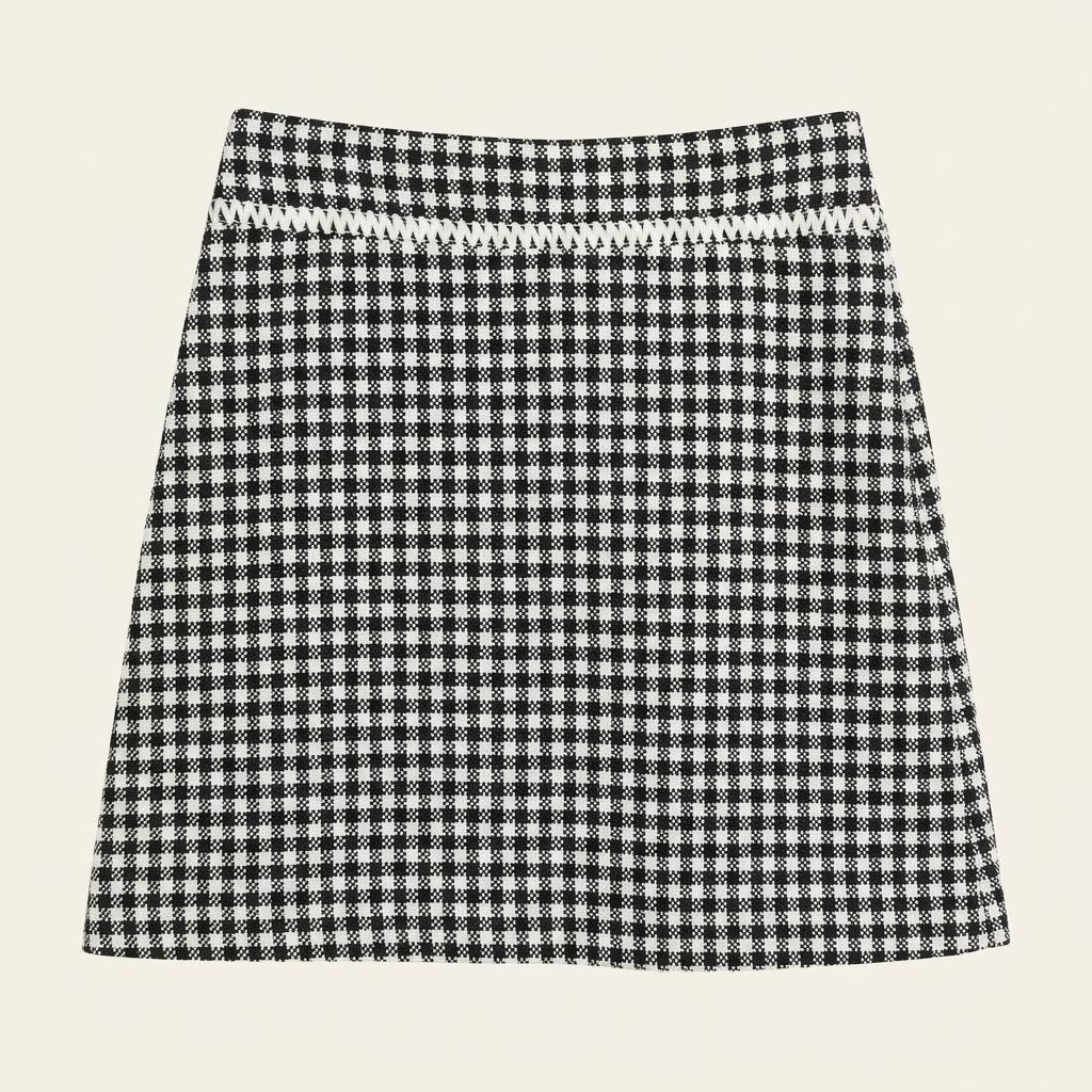 JSNY 여성 체크배색 춘추 미니스커트 네이비67 (HU37570) 1