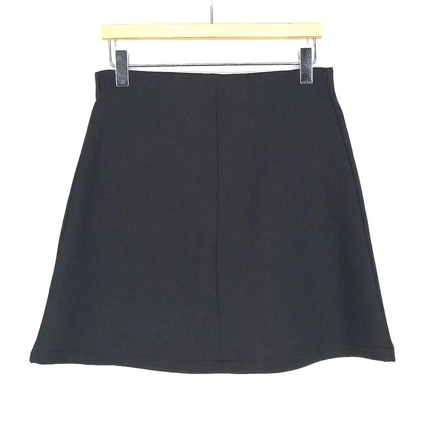 자라 허리밴딩 A라인 스판 춘추 미니스커트 블랙70 (HU37569) 3