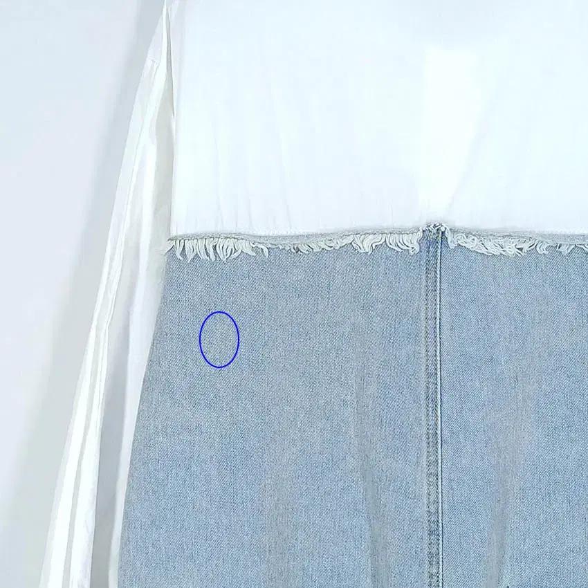 빈티지 여성 셔츠 루즈핏 데님 점프수트 연청 (HU30230) 10