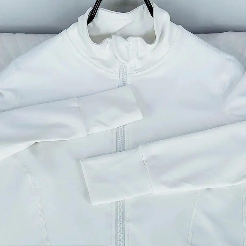 런블랙 여성 암워머 기능성 크롭 집업자켓 화이트XS (HU37487) 4