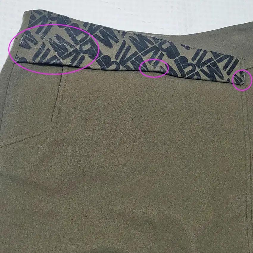 마스터바니 여성 얇은모직 춘추 미니치마바지 카키 (HU37377) 7