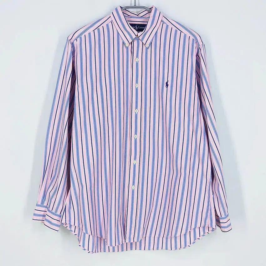 랄프로렌 남성 스트라이프 긴팔셔츠 핑크 (HU37365) 2