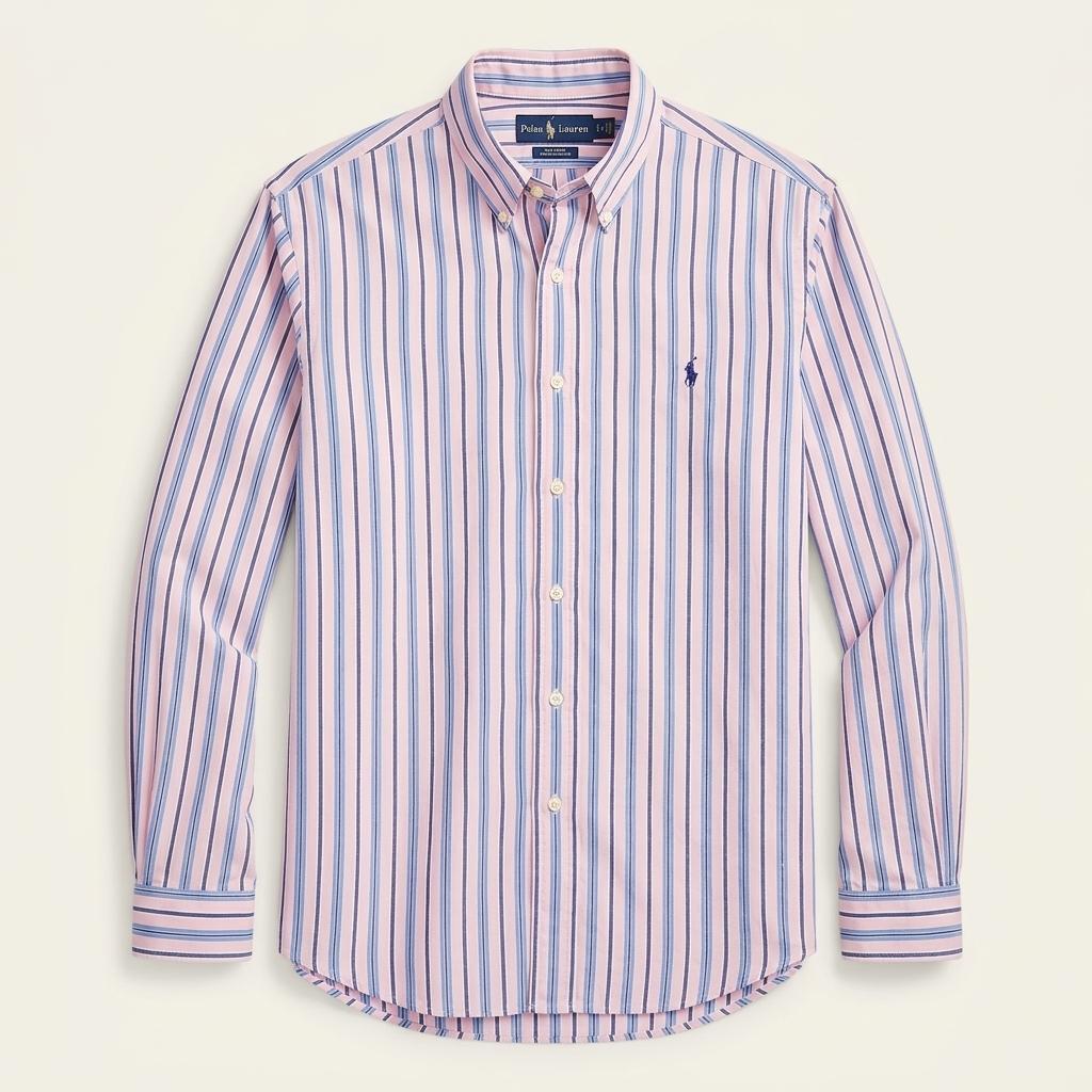 랄프로렌 남성 스트라이프 긴팔셔츠 핑크 (HU37365) 1