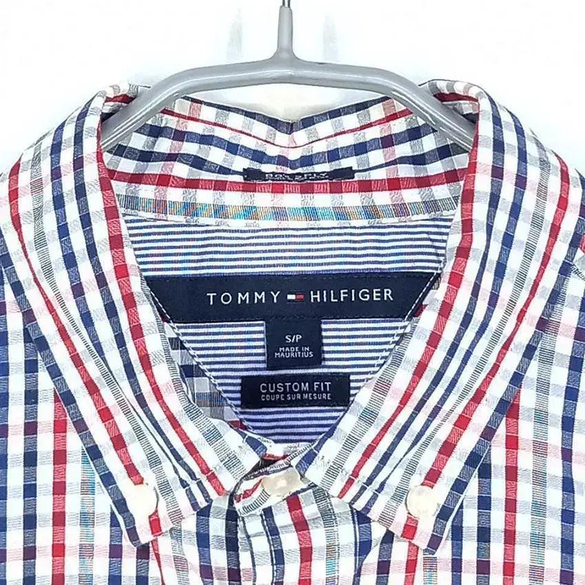 타미힐피거 남성 커스텀핏 체크셔츠 화이트 (HU37359) 5