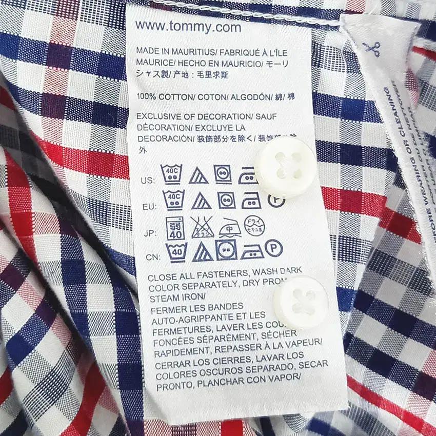 타미힐피거 남성 커스텀핏 체크셔츠 화이트 (HU37359) 6