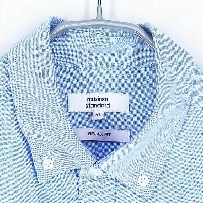무신사스탠다드 남성 릴렉스핏 긴팔셔츠 소라XL (HU37083) 5