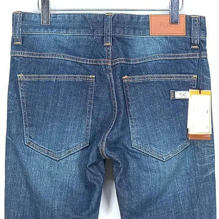 플랙 여성 슬림핏 구김워싱 데님팬츠 중청 (HU37016) 4