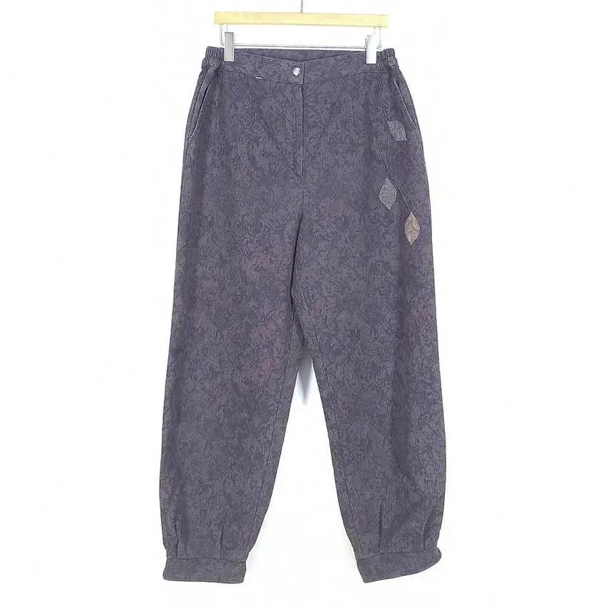 빈티지 여성 옆밴딩 춘추 생활한복 팬츠 퍼플그레이 (HU37010) 2