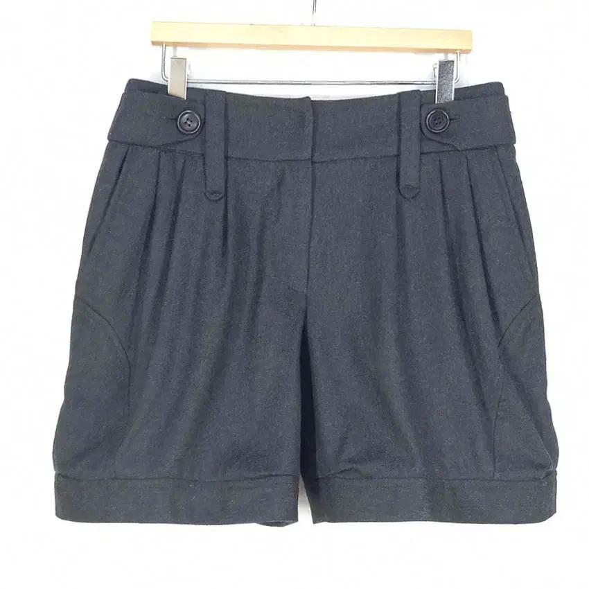 시스템 여성 얇은모직 춘추용 4부팬츠 다크그레이 (HU37000) 2