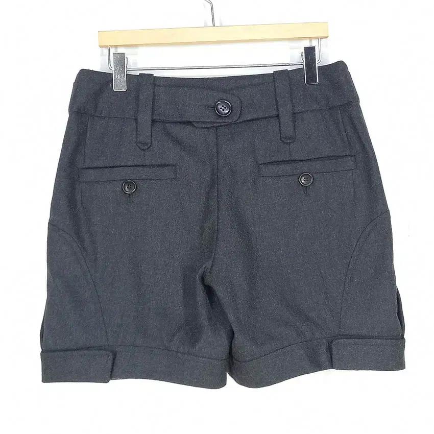 시스템 여성 얇은모직 춘추용 4부팬츠 다크그레이 (HU37000) 3