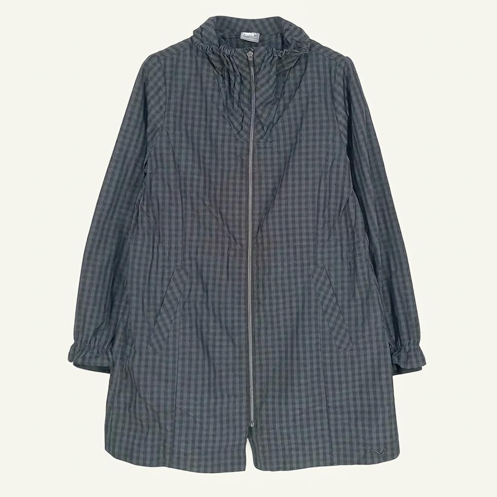 푸마 여성 잔체크 바스락 바람막이자켓 네이비95 (HU36981) 1