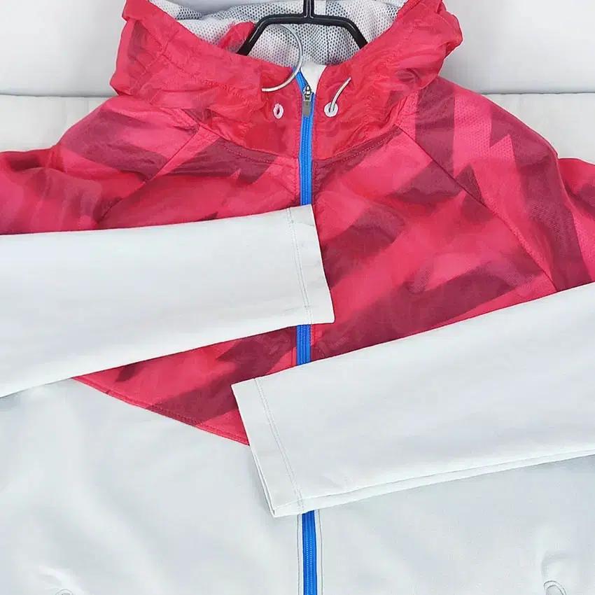 나이키 여성 핑크방풍 후드 집업자켓 그레이90 (HU36974) 4