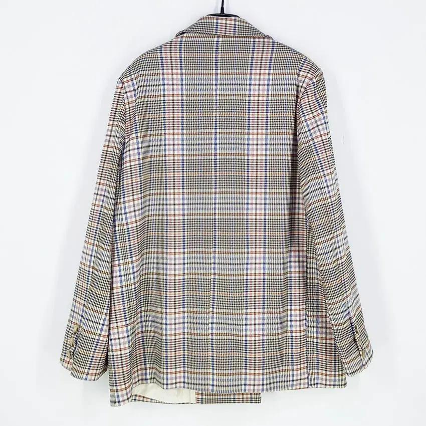 르윗 여성 체크배색 폴리 춘추자켓 베이지F (HU36933) 3