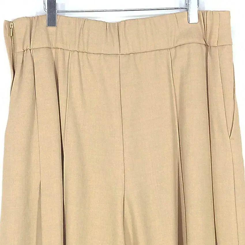 스테파넬 여성 뒷밴딩 춘추 와이드 8부팬츠 베이지86 (HU36821) 4