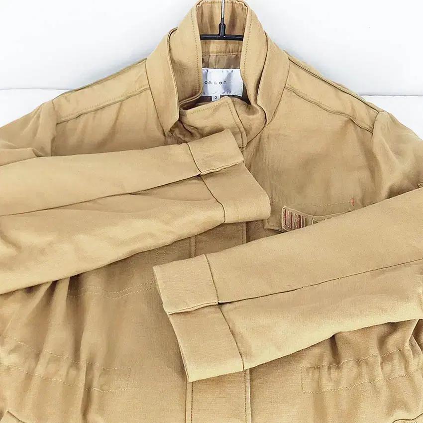 온앤온 여성 면혼방 춘추 야상자켓 카멜90 (HU36788) 4