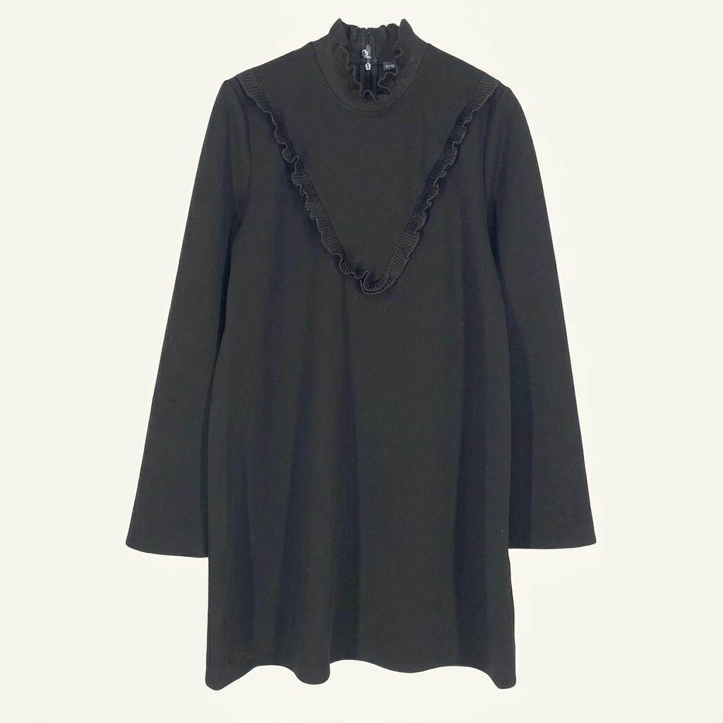 자라 여성 반목 프릴라인 춘추 숏미니원피스 블랙 (HU36741) 1